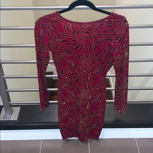 Beautiful burgundy mini dress